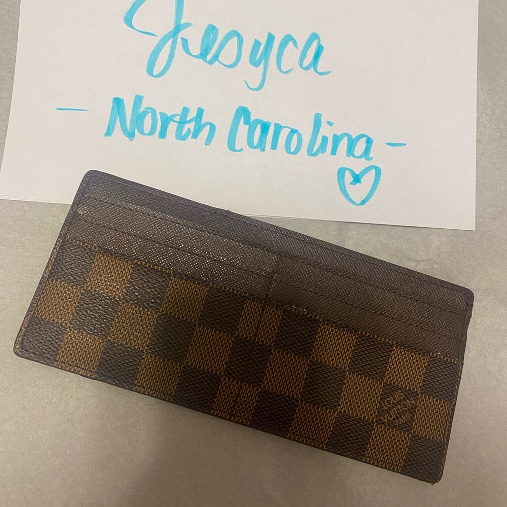 Authentic Louis Vuitton Damier Ebene Card Holder Insert